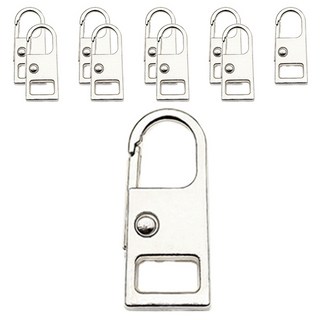 KEYMING DIY維修萬用拉鍊頭 小型, 銀色, 10個