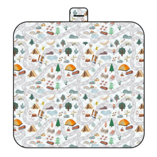 愛北鼻 超聲波野餐墊 春亞紡+針刺棉+底部PEVA防水面料 可坐6-8人, 200 x 200cm, 迷宮探險 多色