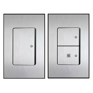 Boedam 開關 1孔 單切 + 2孔 換氣扇 內建跳線 套組, 1套