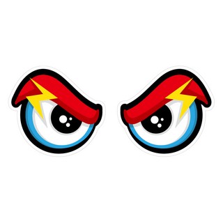 Mungkiwoldeu 保持安全距離 反光貼紙 中型 注意前方 鷹眼 02, 高亮度反光紙(中型), 1個