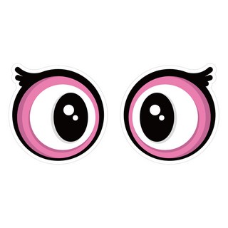 Mungkiwoldeu 保持安全距離反光貼紙 中型, 1個, 大眼睛005