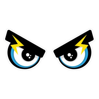 Mungkiwoldeu 維持安全距離 反光貼紙 中型 注視前方 鷹眼 03, 1個