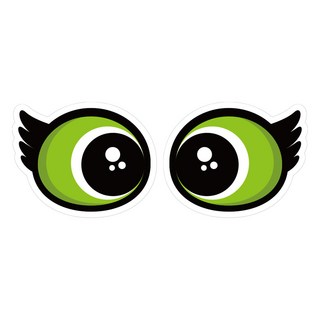 Mungkiwoldeu 保持安全距離反光貼紙 中型 亮亮 01, 1個