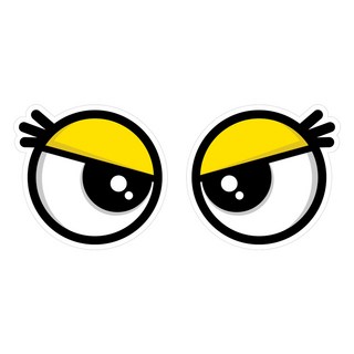 Mungkiwoldeu 維持安全距離反光貼紙 中型 憤怒 001, 1個