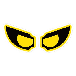 Mungkiwoldeu 保持安全距離反光貼紙 中型 大眼英雄 02, 1個