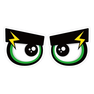 Mungkiwoldeu 保持安全距離反光貼紙 中型, 閃電人, 1個