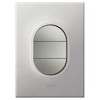 Legrand 羅格朗 歐洲配線裝置 Arteor 韓式 Simple 長方形雙色軟質鋁 3孔橢圓形鎂合金開關, 1個