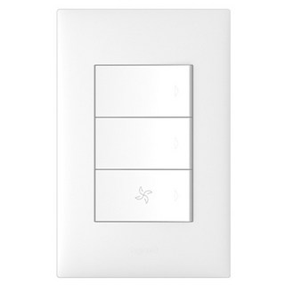 Legrand 羅格朗 Apella白色 Simple 3孔開關 下方FAN, 1個