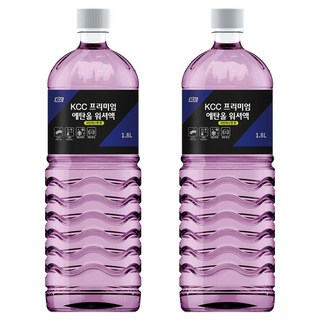 KCC 프리미엄 에탄올 워셔액, 1.8L, 2개