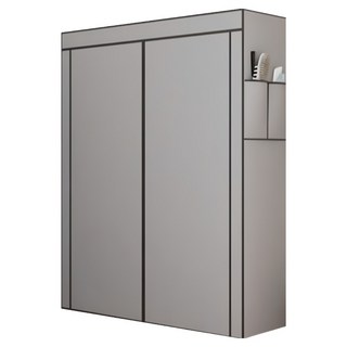 Likes 防塵可拆卸組裝式不織布衣架衣櫃, 灰色