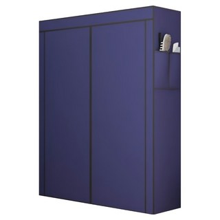 Likes 不易沾染灰塵 可拆卸組裝式不織布衣架衣櫃, 海軍藍