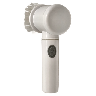 新錸家居 手持式無線電動清潔刷 電池款 附3刷頭 (海綿刷 硬毛刷 羔羊絨刷), 1組, 白色