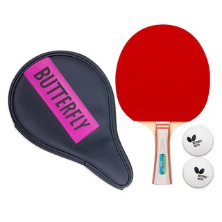 버터플라이 뉴와카바 3000 탁구라켓 S + 뉴로고 풀케이스 2 로즈 세트, 1세트