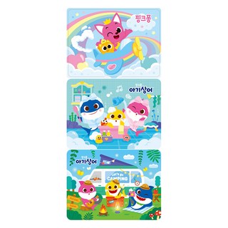 獨角獸 碰碰狐 鯊魚寶寶拼圖 3件組, 1個