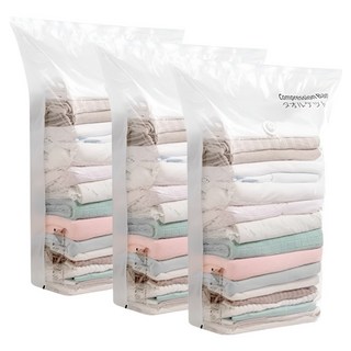 살림이음 도구필요없는 맨손 이불 압축팩, 3개, 1개입