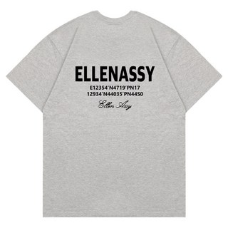 엘런아시 레터링 로고 오버핏 통기성 반팔