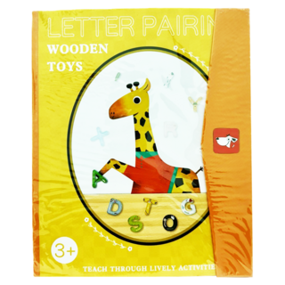 英文字母磁力貼 大寫26個字母立體拼圖書 Set 26片，木製玩具，3歲以上適用, 1本