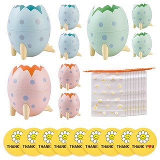 恐龍蛋鉛筆筒 禮物袋 幼兒園 生日禮物 回禮 包裝組, 9套, 混合顏色