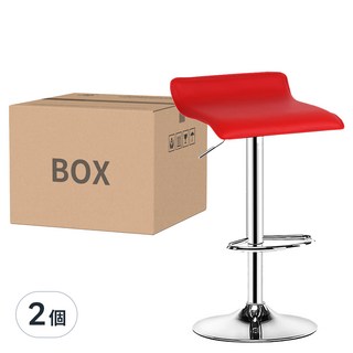 C-FLY 時尚家居 平板升降吧台椅, 紅色, 2個