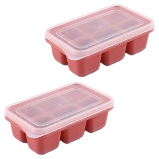 안이네 잘떨어지는 실리콘 얼음틀, 핑크, 2개