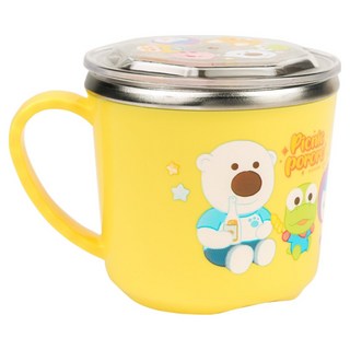 LiLFANT Pororo防滑附蓋不鏽鋼杯, 野餐, 1個