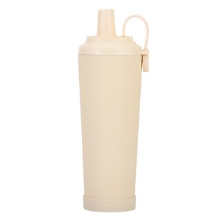 艾特叔叔 陶瓷易潔層 磁吸雙飲吸管杯, 830ml, 1個, 奶油色