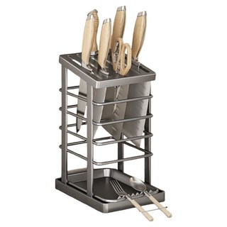 Redielo 不鏽鋼瀝水刀架, 銀色, 1個