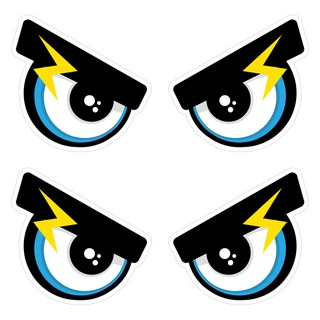 Mungkiwoldeu 高亮度保持安全車距反光貼紙 小型 注意前方 鷹眼 03, 2套, 混合顏色