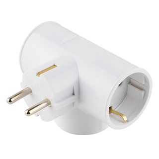 보에담 T자형 멀티탭 3구, 87mm, 화이트, 1개