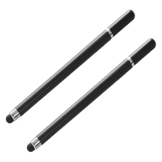 마이공감 스마트폰 테블릿 초미세 정전식 듀얼 터치펜, 블랙, 2개