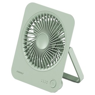 무아스 플랫스퀘어 탁상용 무선 선풍기, MF-D3, 올리브