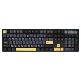 큐센 풀윤활 가스켓 하이무 유무선 기계식 키보드, 저소음 바다소금축, QSENN Q104 PBT, 블랙