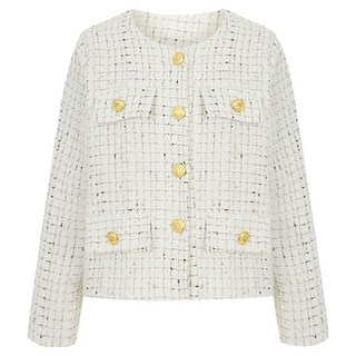 Paige Flynn 女款亮片短版粗花呢外套 P5AJK016C