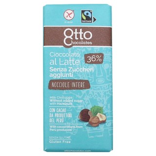 Otto Chocolates 榛果無加糖牛奶巧克力, 100g, 1個