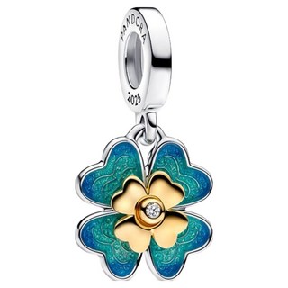PANDORA 潘多拉 女款四葉幸運草吊飾 763624C01 + 小卡 + 提袋