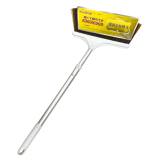 潔田屋 超細金絲掃 伸縮柄 S, 1支, 銀色 + 白色