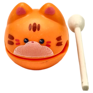 優思居 解壓木魚擺件 ABS材質 帶槌 柯基/白貓/橘貓/暹羅貓/黑貓/黑柴犬造型, 款式隨機, 10.5 x 6.5 x 6cm, 1個