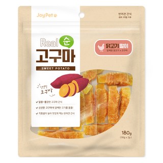 조이펫 강아지 리얼 순 건조간식, 혼합맛(고구마/닭고기), 180g, 1개