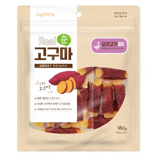 조이펫 강아지 리얼 순 간식, 혼합맛(고구마/오리고기), 180g, 1개