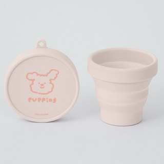 퍼핑 반려동물 휴대용 컵, 로지, 1개