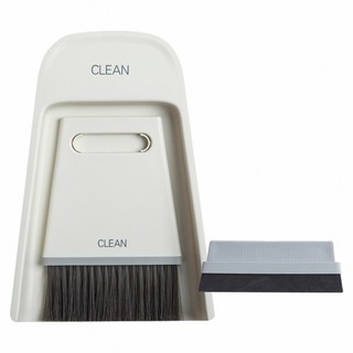 乾濕兩用桌面迷你掃帚組 附刮板, 灰白色, 1組