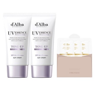 달바 워터풀 톤업 선크림 퍼플 SPF50+ PA++++ 50ml x 2p + 세럼 클렌저 3ml x 3p 세트, 1세트