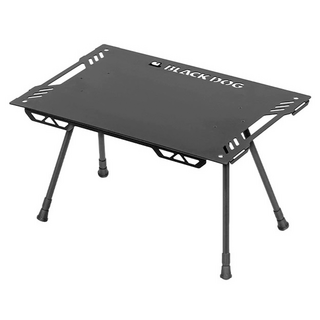 BLACK DOG 黑狗 集野 鋁合金戰術桌 附袋子 黑色 露營桌, 60 x 40 x 34.5/55.5cm, 60cm
