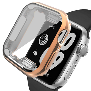 Riamont Apple Watch 全包覆螢幕保護殼, 1個, 玫瑰金