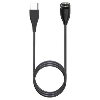 HOHOO C型數據線 擴充座充電埠 Garmin充電 L型接頭 手錶快速充電器, 黑色, 1個, 1m
