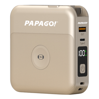 PAPAGO 第三代 多功能行動電源 10000mAh 原廠保固, BS-WL720, 奶茶色