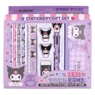 산리오캐릭터즈 인기있는 문구세트 쿠로미, 1세트, 혼합색상
