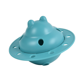 OUTSY 圓萌飛盤搖擺藏食球 寵物玩具 貓玩具, 1個, 碧藍色