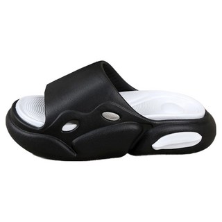 Elsso 男女通用足弓氣墊拖鞋, 黑色, 270~275