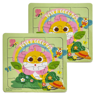 BABY SHARK 鯊魚寶寶 可愛拼圖 花園篇 台灣製造 紙製品 三歲以上適用, 15片, 2個